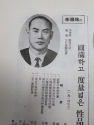1966년 한국신사대감의 이용주선생 기록